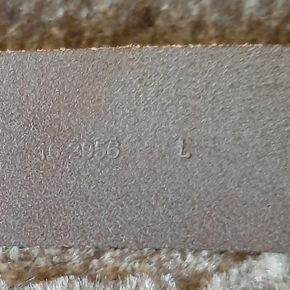 Eddie Bauer Belt Large Brown Leather Brass Western Rodeo Minimalist Office Boho - Picture 7 of 7